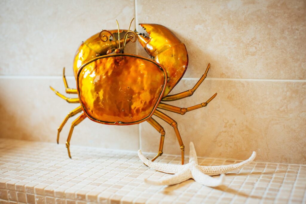 home decor with a Crab sculpture