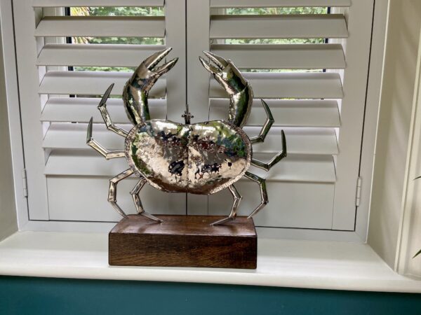 Cornish Crab sculpture in metal. beautisul addtion to home decor