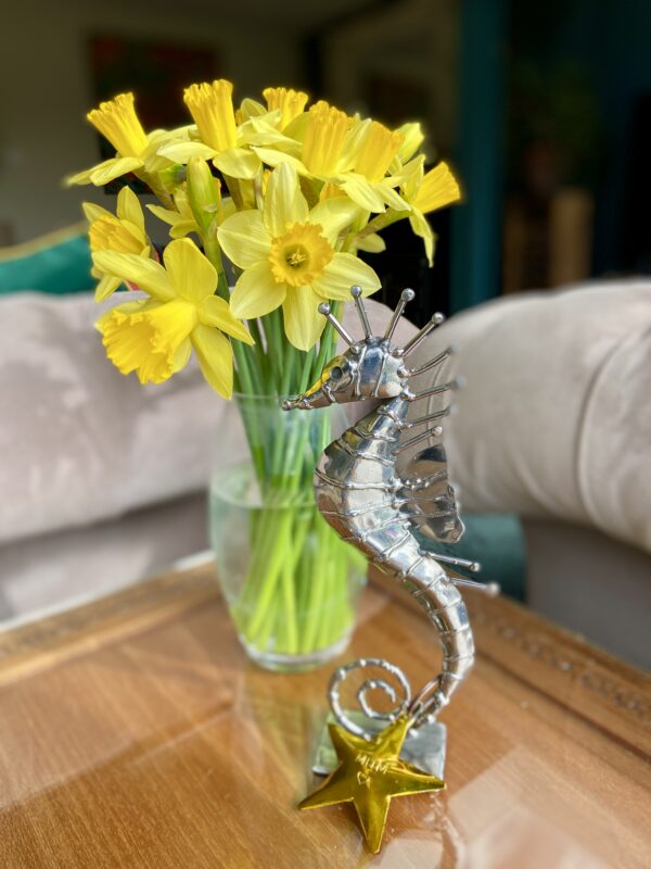 Stianless steel seahorse or mothers day gift.